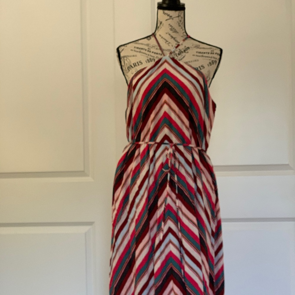 NWT Striped Halter Neck Maxi Dress